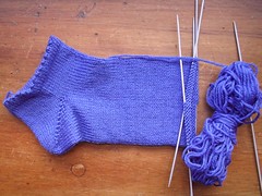 cobalt blue sock WIP