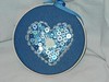 Blue Button Heart
