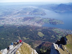 View over Luzern from Mt Pilatus