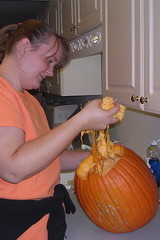Me with the pumpkin guts