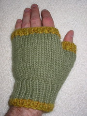 Fingerless Gloves on Keith's Hand