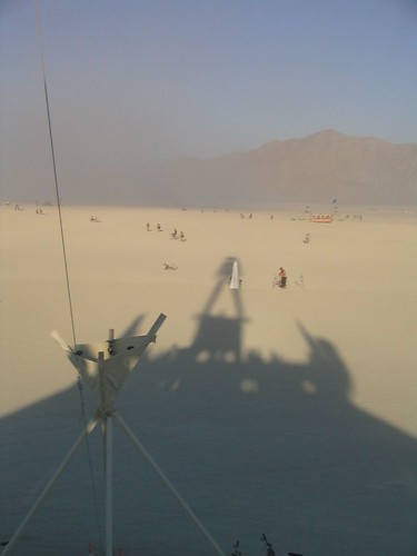 The Man's Shadow at Burning Man 2005