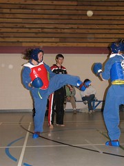 Me in action with a front kick