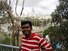 Me with ANZAC Bridge in the background