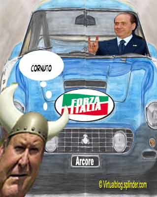 Berlusconi automobilista cornuto