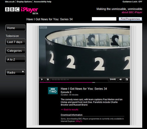 BBC iPlayer - now with streaming
