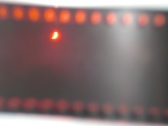 Partial eclipse of the sun (through the nagative film)