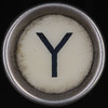 typewriter key letter Y