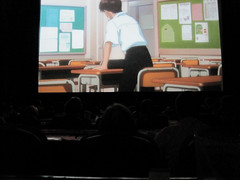 A Packed Theater Watches Evangelion