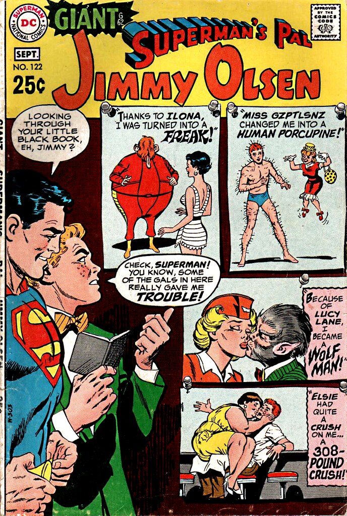Jimmy Olsen 122 giant cover by Neal Adams