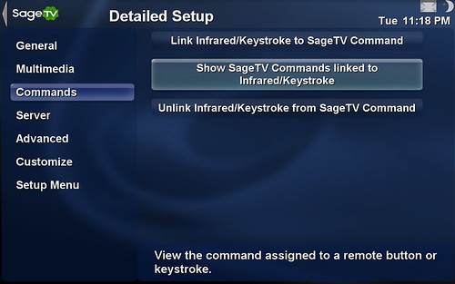 SageTV Commands