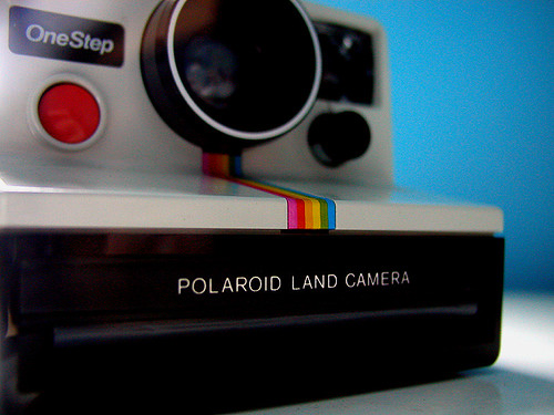A Polaroid camera