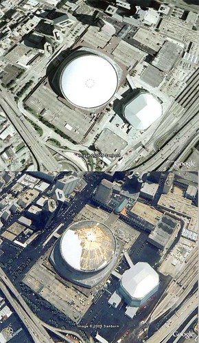 Superdome- Before/After - Google Earth Overlay