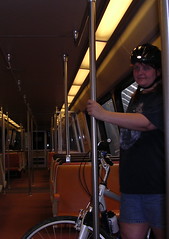 Me on the Metro with my bike