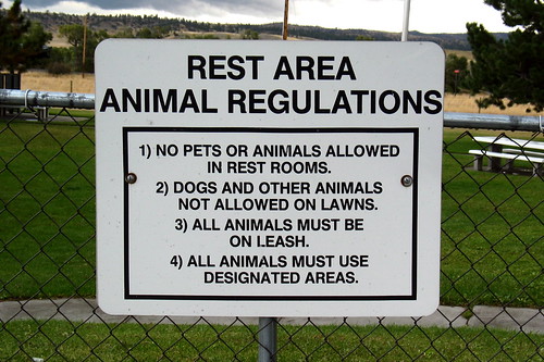 Rest Area Animal Regulations by Terry Bain