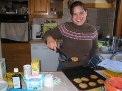 Kate baking cookies