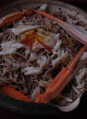 cold soba and crab salad