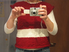 Valentine sweater in progress