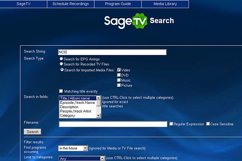 SageTV Edit Media Info 8