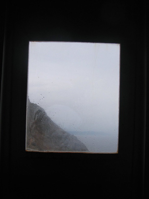 point reyes lighthouse squall squall seen through window of pt reyes ...