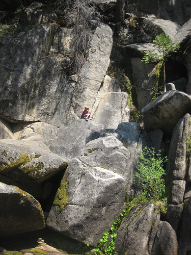 H, rock climbing