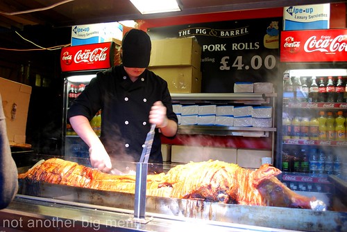 Manchester Christmas market - roast pork stall