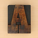 wood type letter A