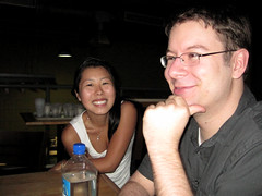 Ayano and Chris at the Happy Hour