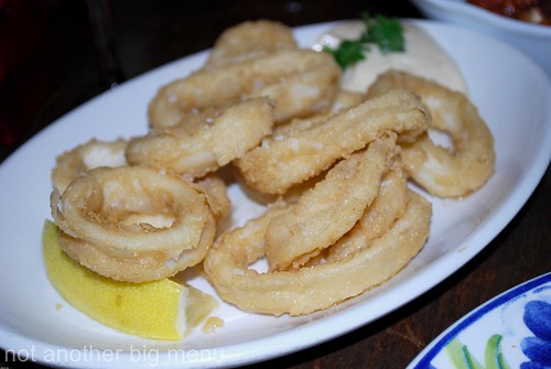 La Tasca - Calamares Andaluza £4.25 (Deep-fried squid rings, served with roasted garlic mayonnaise and fresh lemon)