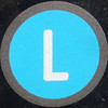 L blue squared circle