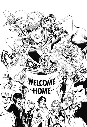 Jim Lee and Wildstorm Legion drawing for Paul Levitz