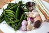 ingredients for green curry paste