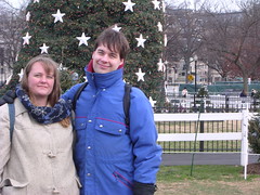Me and Andrew in front of the White House Christmas Tree