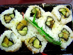 eel and cucumber sushi