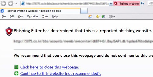 그림 12 - reported phishing website