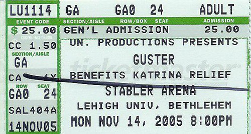 07 Guster Ticket 11:14:05