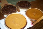 Yesterday I baked 4 pies for a dinner with 5 people: pumpkin, sweet potato, and 2 pecan.
