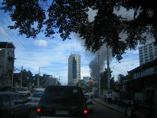 Fire in Mabolo as seen from Escario St.