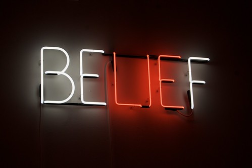 Belief - Neon sculpture by Joe Rees