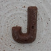 chocolate letter J