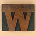 wood type letter W