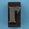metal type letter r