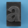 metal type letter a