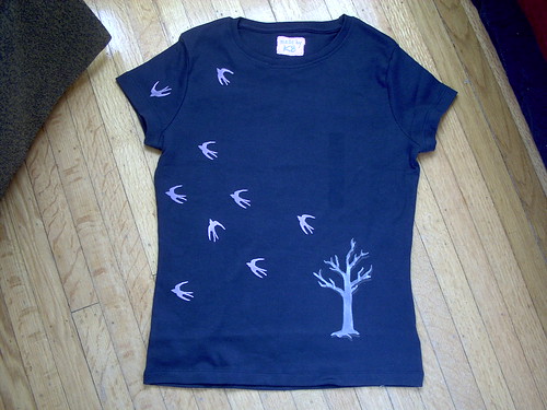 swallow and tree shirt