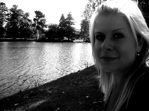 blonde by the lake