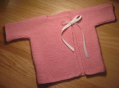 Kimono-style baby sweater