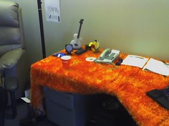 Orange Shag Desk