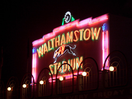 Walthamstow Stadium neon light extravaganza
