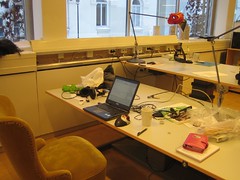 My desk at the Interactive Institue in Stockholm