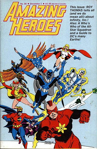 Jerry Ordway Infinity Inc Cover to Amazing Heroes 36, 1983